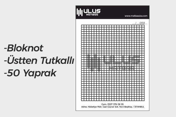 Bloknot-Tutkallı Bloknot